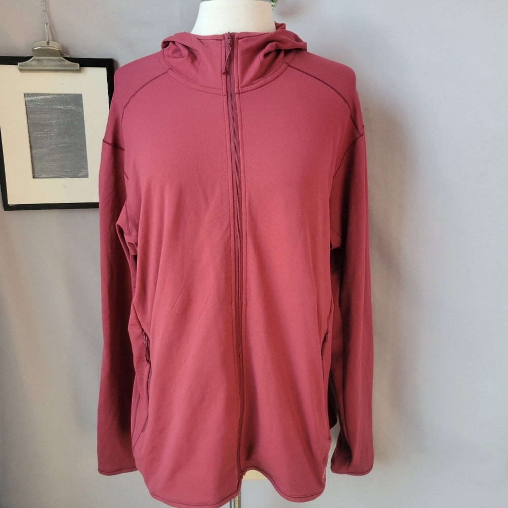 Arc'teryx Kyanite LT Zip‎ Up Hoody Hoodie Jacket Burgundy XL